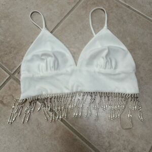 Windsor Perfectly Pretty pearl  Fringe top